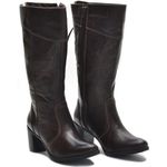 Botas Femininas Cano Médio Salto Grosso Brown