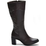 Botas Femininas Cano Médio Salto Grosso Brown