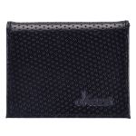 carteira em couro slim preto furadinho