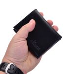 carteira em couro slim preto