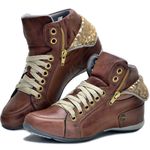 Bota Casual Feminina Bm Brasil 214/07 Castanho