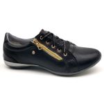 Tenis Feminino Casual Tipo Tenis Com Amortecedor e Zíper 218/16 Preto