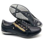 Tenis Feminino Casual Tipo Tenis Com Amortecedor e Zíper 218/16 Preto