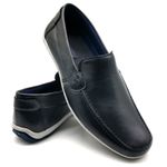 Sapato Masculino Mocassim Sapatilha Sider Couro Bm Brasil 175/03 Preta