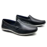 Sapato Masculino Mocassim Sapatilha Sider Couro Bm Brasil 175/03 Preta