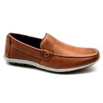 Sapato Masculino Mocassim Sapatilha Sider Couro Bm Brasil 175/09 Bege