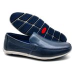 Sapato Masculino Mocassim Sapatilha Sider Couro Bm Brasil 175/10 Azul