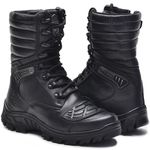 Coturno Bota Tático Militar Attack Zíper Moto 5188/01 Preto c a Nº 45899