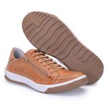 Sapatenis Masculino Casual Masculino De Couro Bmbrasil Sapatenis 608/14 Caramelo