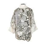 Kimono Tule Rendado O Dragão nos Jardins Suspensos Branco