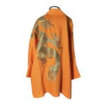 Kimono Oversize Yang Linho Pitanga Abraço do Dragão Ouro