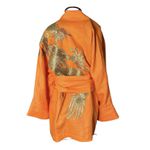 Kimono Oversize Yang Linho Pitanga Abraço do Dragão Ouro