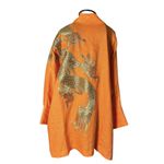 Kimono Oversize Yang Linho Pitanga Abraço do Dragão Ouro