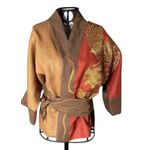 Kimono Yang Linho Coleção Terras Patchwork2 Abraço do Dragão Cobre