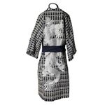 Kimono Yu Tweed Índigo Dragão Imperial Prata