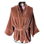 Kimono Jin Veludo Cristal Rosa Queimado Dragão Folk1 