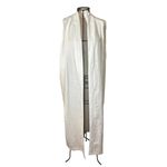 Kimono Yin Linho Branco Dragão Imperial Prata