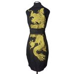 Colete Yin Linho Preto Dragão Imperial Ouro