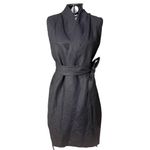 Colete Yin Linho Preto Dragão Imperial Ouro