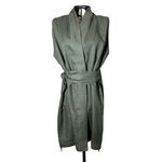 Colete Yin Linho Verde Militar Dragão Imperial Ouro