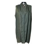 Colete Yin Linho Verde Militar Dragão Imperial Ouro