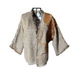 Kimono Yang Tweed Mochaccino Canela Coleção Terras Abraço do Dragão Cobre