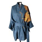 Kimono Oversize Yang Linho Petróleo Abraço do Dragão Cobre