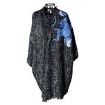 Kimono Yang Tweed Oversize Noite Estrelada Abraço do Dragão Azul