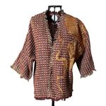 Kimono Yang Tweed Terracota Coleção Terras Abraço do Dragão Cobre