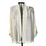 Kimono Kilua Crepe Amarelo-limão Dragão Folk2 Amarelo