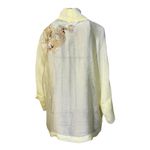 Kimono Kilua Crepe Amarelo-limão Dragão Folk2 Amarelo