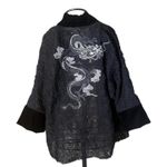 Kimono O Dragão nos Jardins Suspensos Tulipa Negra (Queen of Night) Dragão Gênesis