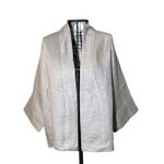 Kimono Yang Linho Fendi Dragão Ancestral Prata