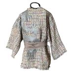 Kimono Yang Tweed Confeitaria Abraço do Dragão Prata