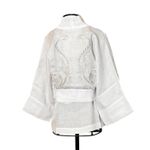 Kimono Yang Linho Branco Dragões-do-Mar Brancos Metalizados