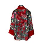 Kimono Yang O Dragão nos Jardins Suspensos Tule Rendado RoseiraII