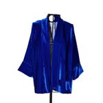 Kimono Jin Veludo Azul Royal Vibrante Dragão Genesis Azul