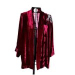 Kimono Jin Veludo Marsala Dragão Folk2 Cinza