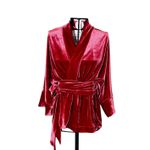 Kimono Jin Veludo MarsalaII Dragão Folk1 Aqua-Rosê-Branco