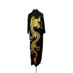 Kimono Tsuki Viscose Preto Dragão do Fogo