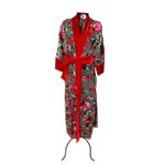 Kimono O Dragão nos Jardins Suspensos Tule Rendado Roseira