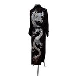 Kimono Tsuki Viscose Preto Dragão do Gelo
