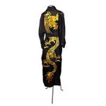 Kimono Nami Crepe Preto Dragão do Fogo