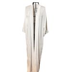 Kimono Yu Veludo Branco Dragão Ancestral Prata