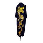 Kimono Tsuki Viscose Azul-Marinho Dragão do Fogo