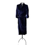 Kimono Yu Veludo Azul-Marinho Dragão Ancestral Prata