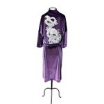 Kimono Yu Veludo Lilás Dragão Ancestral Prata