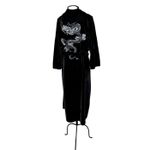 Kimono Yu Veludo Preto Dragão Gênesis Preto