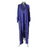 Kimono Nami Crepe Azul Royal Dragão Gigante Cobre 