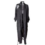 Kimono Nami Crepe Preto Dragão do Gelo